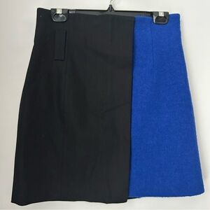 Matiere Noire Wool Blend Wrap Skirt